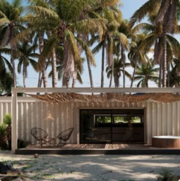 Interior de contenedor habitacional